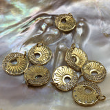 Round Sun and Moon Gold Charm | Fashion Jewellery Outlet | Fashion Jewellery Outlet