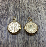 2 sided Saint Benedict Charm | Fashion Jewellery Outlet | Fashion Jewellery Outlet
