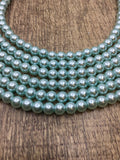 8mm Faux Glass Pearl Bead Tiffany Blue | Fashion Jewellery Outlet | Fashion Jewellery Outlet