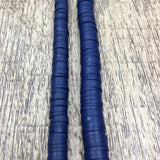 6mm and 8mm Navy Blue Heishi Beads | Fashion Jewellery Outlet | Fashion Jewellery Outlet