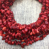 Red Coral Chips Beads | Fashion Jewellery Outlet | Fashion Jewellery Outlet