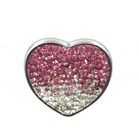 Shambhala Clear Pink disco heart bead | Fashion Jewellery Outlet | Fashion Jewellery Outlet