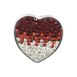 Shambhala Clear Red disco heart bead | Fashion Jewellery Outlet | Fashion Jewellery Outlet