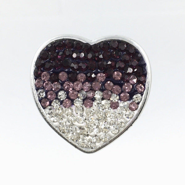 Shambhala Clear Amethyst disco heart bead | Fashion Jewellery Outlet | Fashion Jewellery Outlet