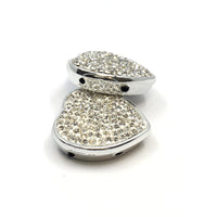 Shambhala Clear disco heart bead | Fashion Jewellery Outlet | Fashion Jewellery Outlet