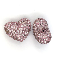 Shambhala Pink disco heart bead | Fashion Jewellery Outlet | Fashion Jewellery Outlet