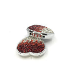Shambhala Clear Red disco heart bead | Fashion Jewellery Outlet | Fashion Jewellery Outlet