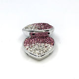 Shambhala Clear Pink disco heart bead | Fashion Jewellery Outlet | Fashion Jewellery Outlet