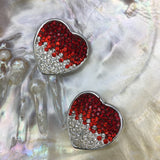 Shambhala Clear Red disco heart bead | Fashion Jewellery Outlet | Fashion Jewellery Outlet
