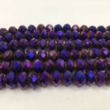 8mm Glass Pearl Bead,Metallic Purple | Fashion Jewellery Outlet | Fashion Jewellery Outlet
