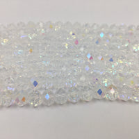 6mm Clear Faceted Rondelle Glass Bead | Fashion Jewellery Outlet | Fashion Jewellery Outlet