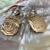 Saint Michael Oval Carved Charm | Fashion Jewellery Outlet | Fashion Jewellery Outlet