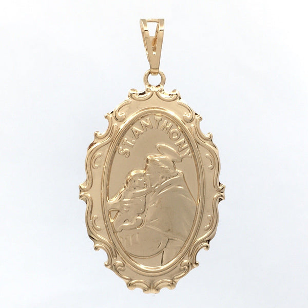 Saint Anthony Oval Carved Charm | Fashion Jewellery Outlet | Fashion Jewellery Outlet