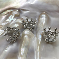 Rhodium Alloy Rhinestone Crown Bead | Fashion Jewellery Outlet | Fashion Jewellery Outlet