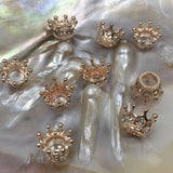 Rose Gold Alloy Rhinestone Crown Bead | Fashion Jewellery Outlet | Fashion Jewellery Outlet