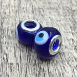 Dark Blue Alloy Evil Eye Bead | Fashion Jewellery Outlet | Fashion Jewellery Outlet