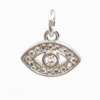 Brass CZ Pave Evil Eye charm | Fashion Jewellery Outlet | Fashion Jewellery Outlet
