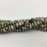 6mm Dalmatian Disc Beads Dalmatian Jasper Beads | Fashion Jewellery Outlet | Fashion Jewellery Outlet