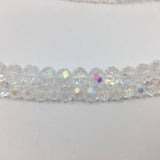 8mm Faceted Rondelle Clear double AB Glass Bead | Fashion Jewellery Outlet | Fashion Jewellery Outlet