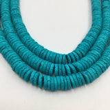8mm Turquoise Lava Disc Bead | Fashion Jewellery Outlet | Fashion Jewellery Outlet