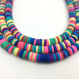 8mm Multicolored Lava Disc Beads | Fashion Jewellery Outlet | Fashion Jewellery Outlet