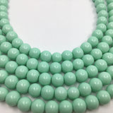 8mm Faux Glass Pearl Bead Solid Chalk White | Fashion Jewellery Outlet | Fashion Jewellery Outlet