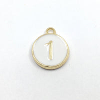 Alloy Number Charms, 0-9 Number double sided | Fashion Jewellery Outlet | Fashion Jewellery Outlet
