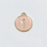 Alloy Number Charms, 0-9 Number double sided | Fashion Jewellery Outlet | Fashion Jewellery Outlet