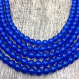8mm Royal Blue Jade Bead | Fashion Jewellery Outlet | Fashion Jewellery Outlet