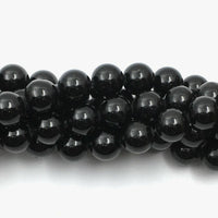 6mm Black Tourmalinated Quartz Bead | Fashion Jewellery Outlet | Fashion Jewellery Outlet