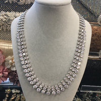 3 Row Gold Rhinestone Necklace | Fashion Jewellery Outlet | Fashion Jewellery Outlet