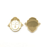 Gold Plated Steel Enamel Buddha Connector | Fashion Jewellery Outlet | Fashion Jewellery Outlet