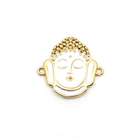Gold Plated Steel Enamel Buddha Connector | Fashion Jewellery Outlet | Fashion Jewellery Outlet
