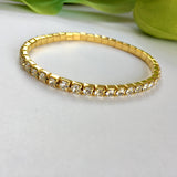 Gold with Clear Rhinestone  bracelet | Fashion Jewellery Outlet | Fashion Jewellery Outlet