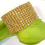 Gold Rhinestone with Gold bracelet | Fashion Jewellery Outlet | Fashion Jewellery Outlet
