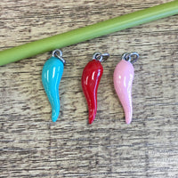 Stainless Steel Cornicello  Horn Charms | Fashion Jewellery Outlet | Fashion Jewellery Outlet