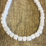 Chalk White Cube Agate Beads | Fashion Jewellery Outlet | Fashion Jewellery Outlet