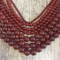 6mm Red Agate Bead | Fashion Jewellery Outlet | Fashion Jewellery Outlet