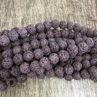 Mauve Grey Lava Bead | Fashion Jewellery Outlet | Fashion Jewellery Outlet