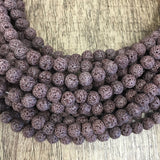 Mauve Grey Lava Bead | Fashion Jewellery Outlet | Fashion Jewellery Outlet