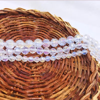 Clear AB Glass Beads, Round Faceted | Fashion Jewellery Outlet | Fashion Jewellery Outlet