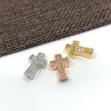 CZ Micro Pave Cross Beads | Fashion Jewellery Outlet | Fashion Jewellery Outlet