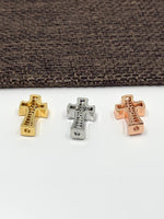 CZ Micro Pave Cross Beads | Fashion Jewellery Outlet | Fashion Jewellery Outlet