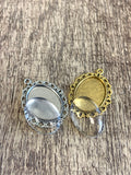 Alloy Antique Silver or Gold Photo frame Pendant | Fashion Jewellery Outlet | Fashion Jewellery Outlet