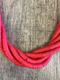 6mm Bright Red Heishi Beads | Fashion Jewellery Outlet | Fashion Jewellery Outlet