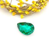 Glass Emerald Green Teardrop Pendant | Fashion Jewellery Outlet | Fashion Jewellery Outlet