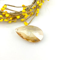 Glass Teardrop Pendant, Golden Shadow | Fashion Jewellery Outlet | Fashion Jewellery Outlet