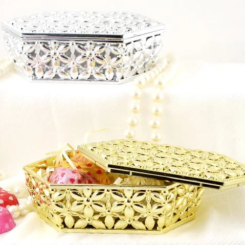 Gold Hexagon Candy Box | Fashion Jewellery Outlet | Fashion Jewellery Outlet