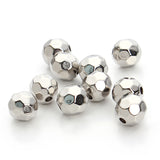 Acrylic Loose Bead, Silver | Fashion Jewellery Outlet | Fashion Jewellery Outlet