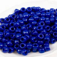 Dark Blue Plastic Beads, 4X6 Pony Beads | Fashion Jewellery Outlet | Fashion Jewellery Outlet